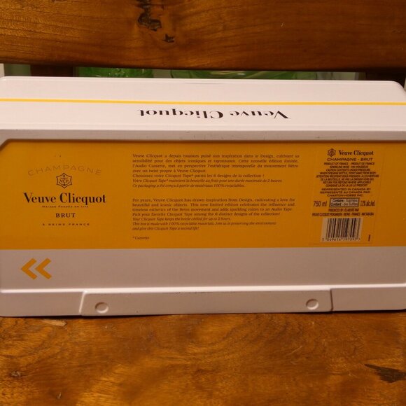 Veuve Clicquot limited edition cassette tape aluminum champagne bottle tin - Picture 4 of 5